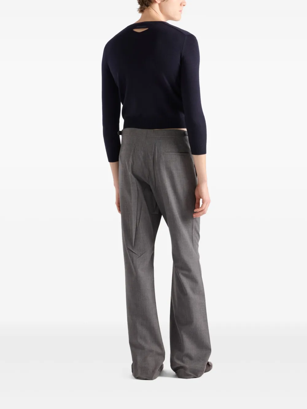 Prada Wollen trui met V-hals Blauw