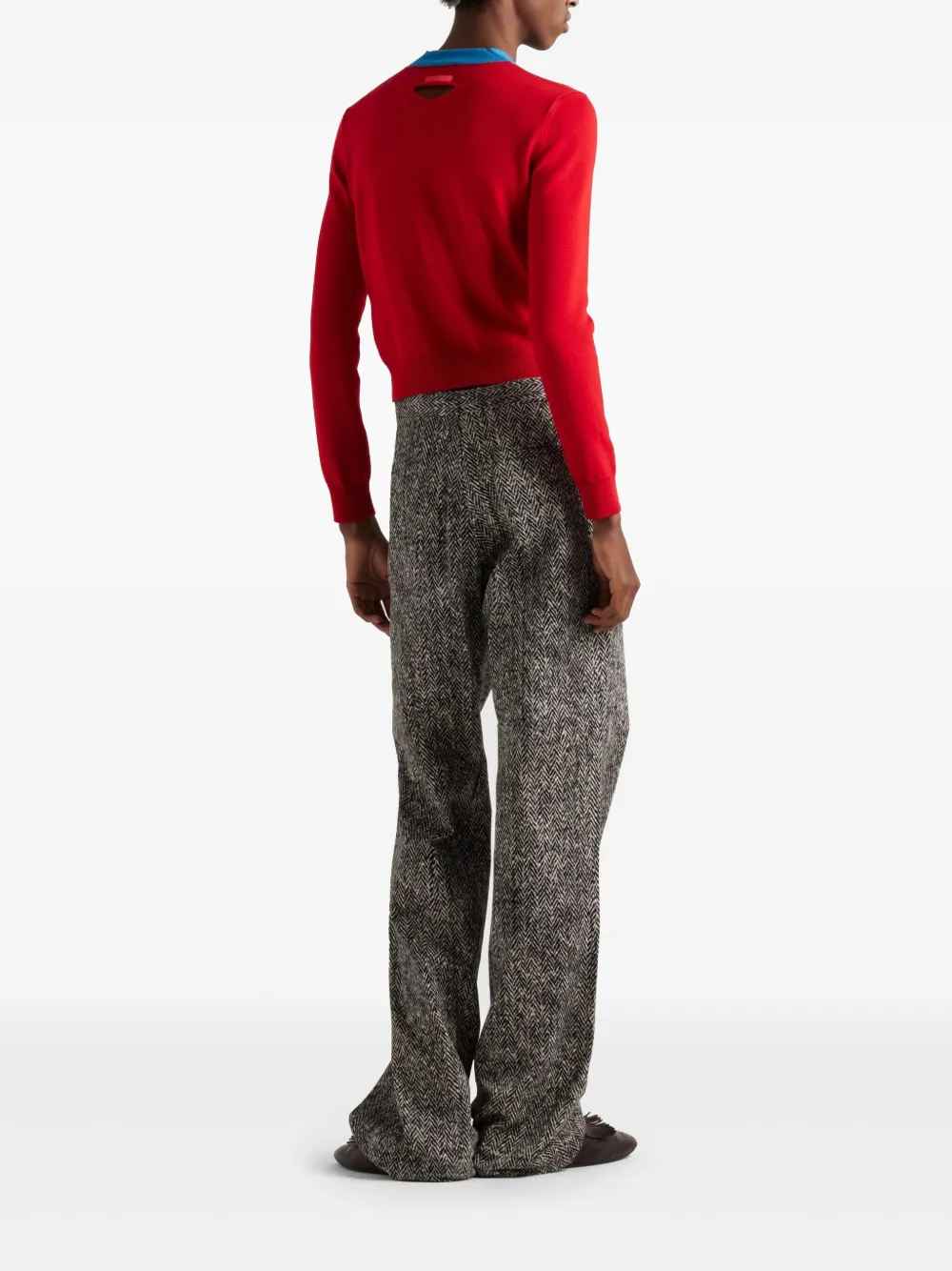 Prada Wollen poloshirt Rood