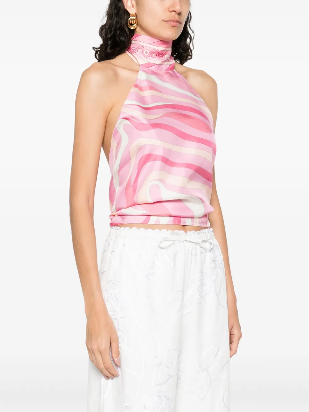 PUCCI Top van tule Roze