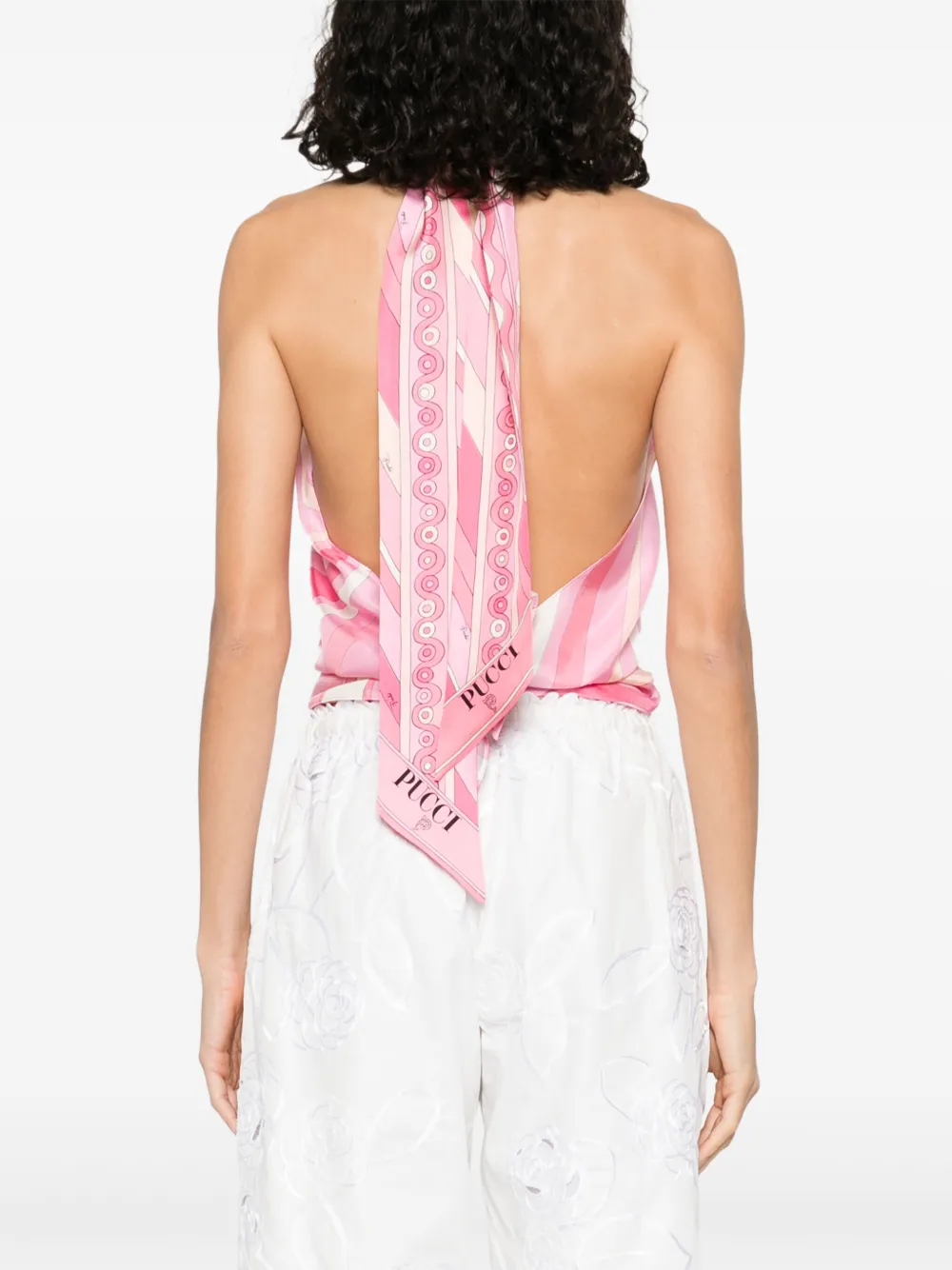 PUCCI Top van tule Roze