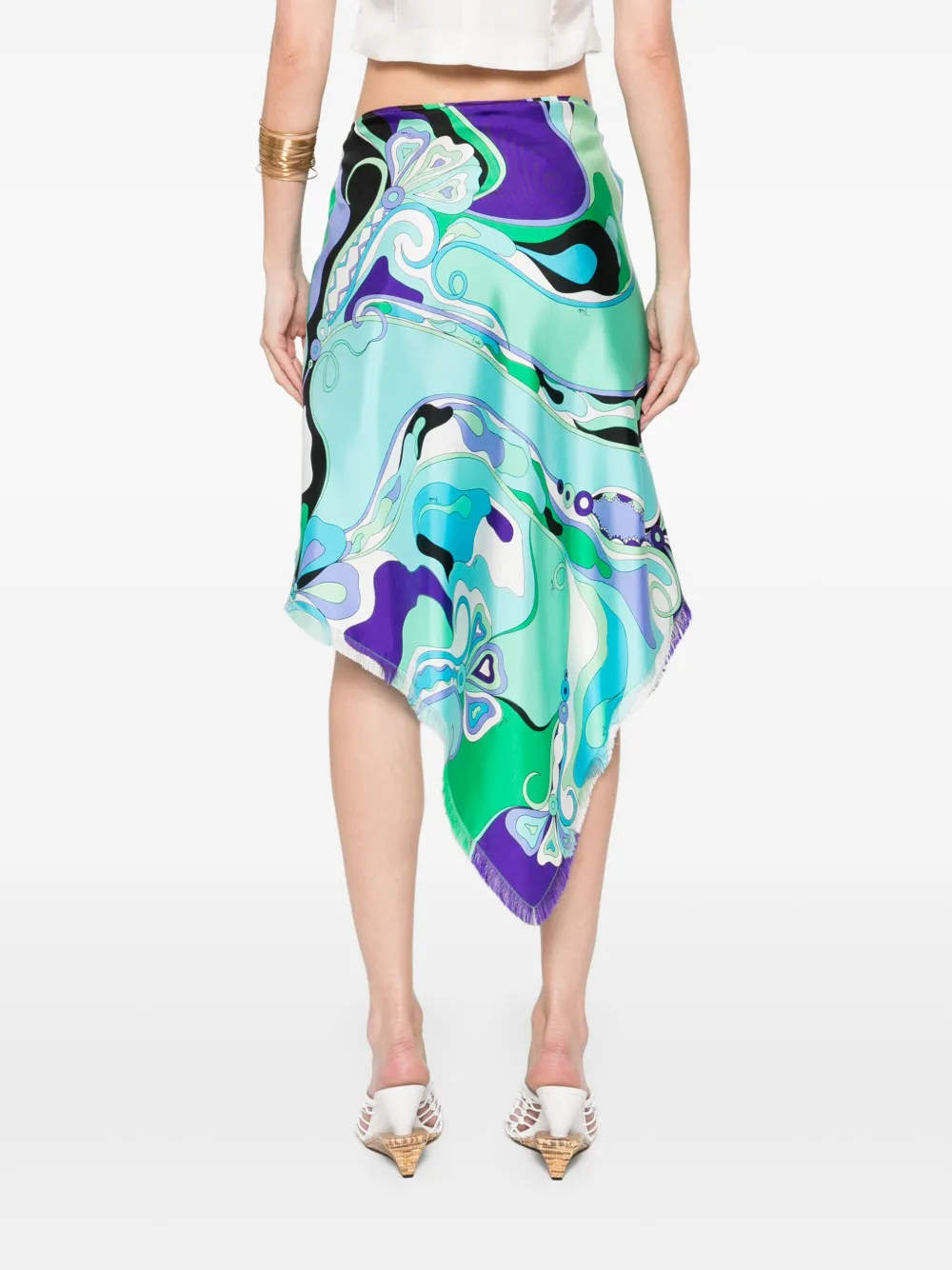 PUCCI Rok met grafische print Groen
