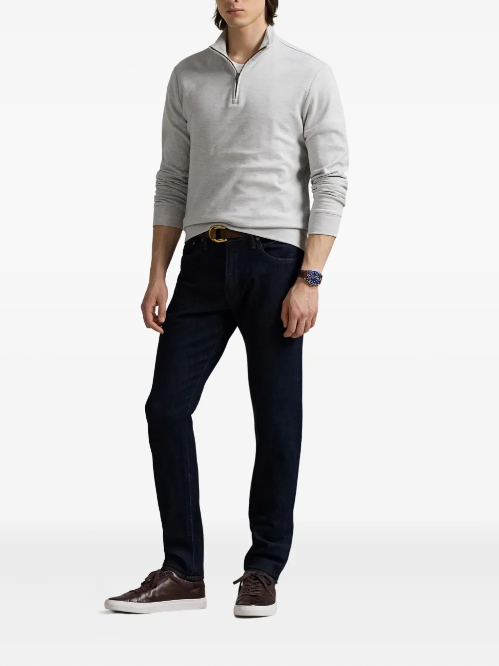 Polo Ralph Lauren Pullover met kwart rits Grijs