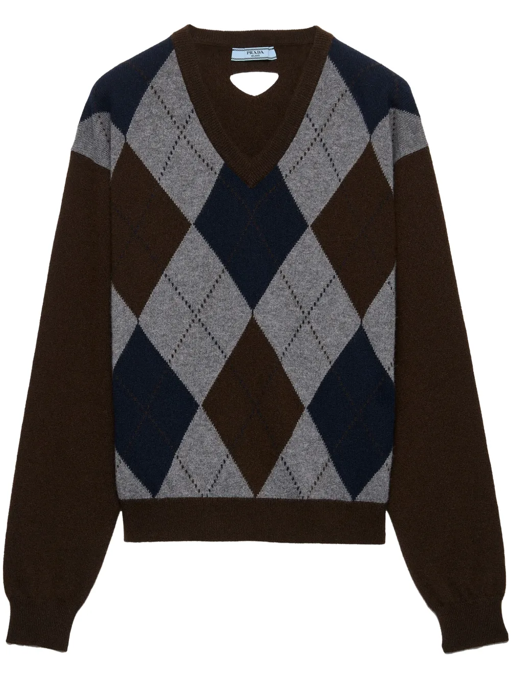 Prada suéter de cachemira con cuello en V | marrón | Image 1