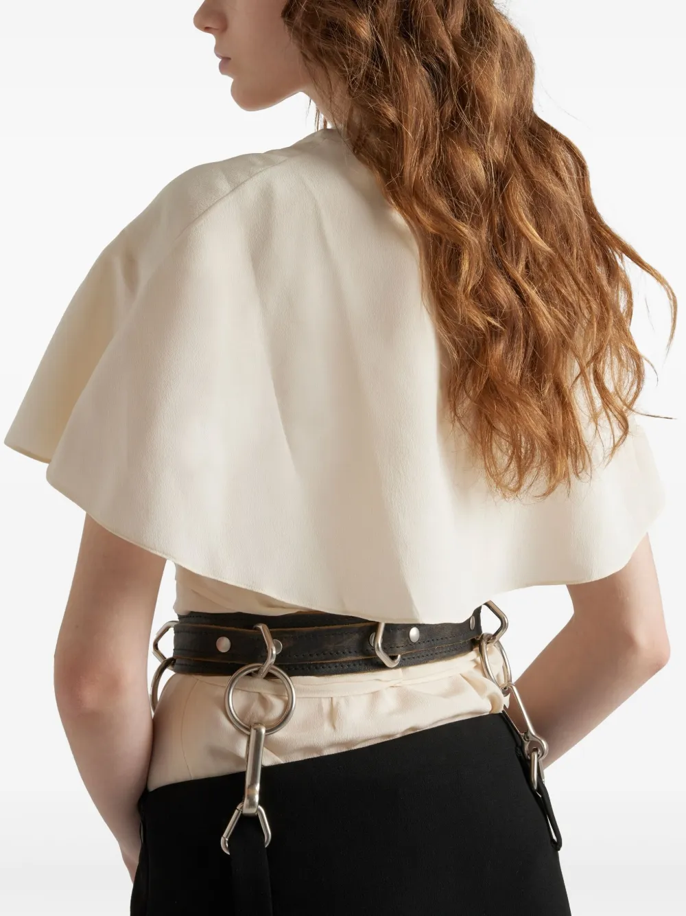 Prada Marocain blouse Beige