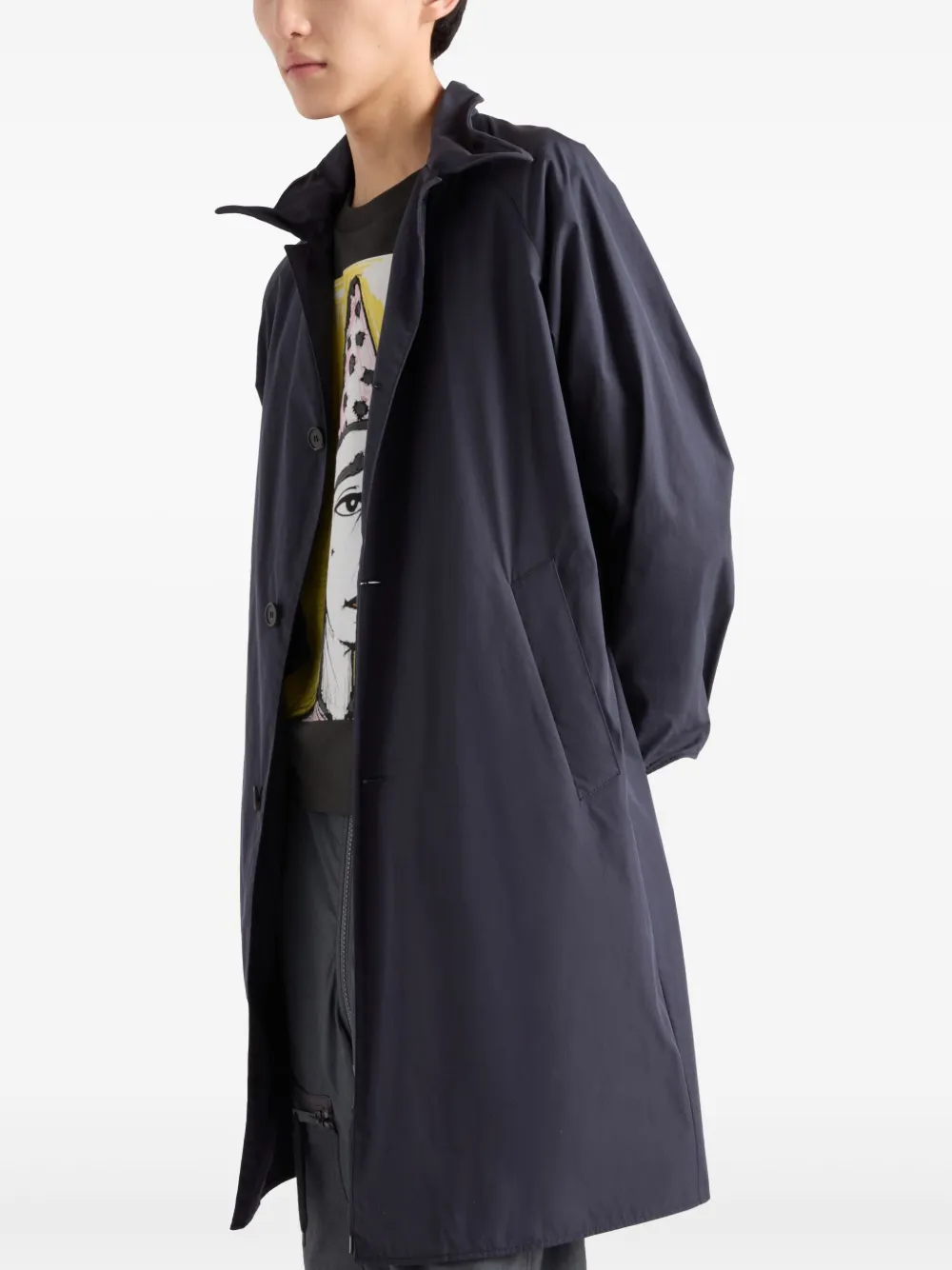 Prada Jas met enkele rij knopen Blauw
