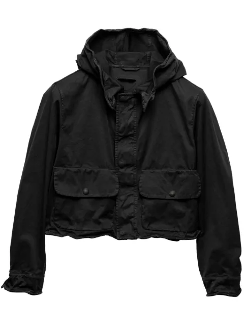 Prada cropped cotton blouson jacket