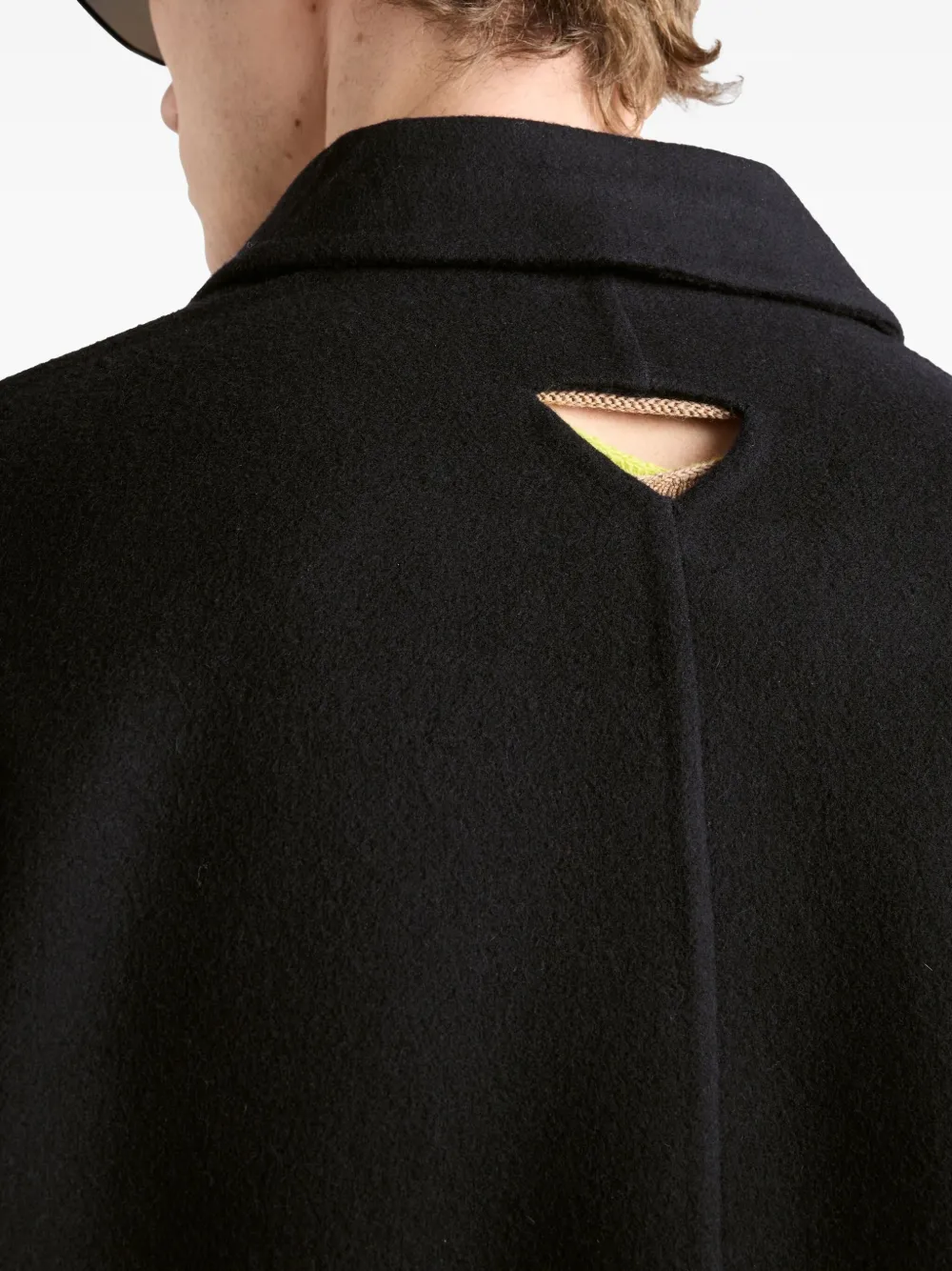 Prada Jas met enkele rij knopen Zwart