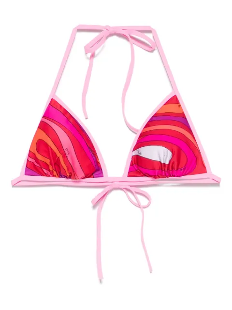 PUCCI Marmo-print bikini top