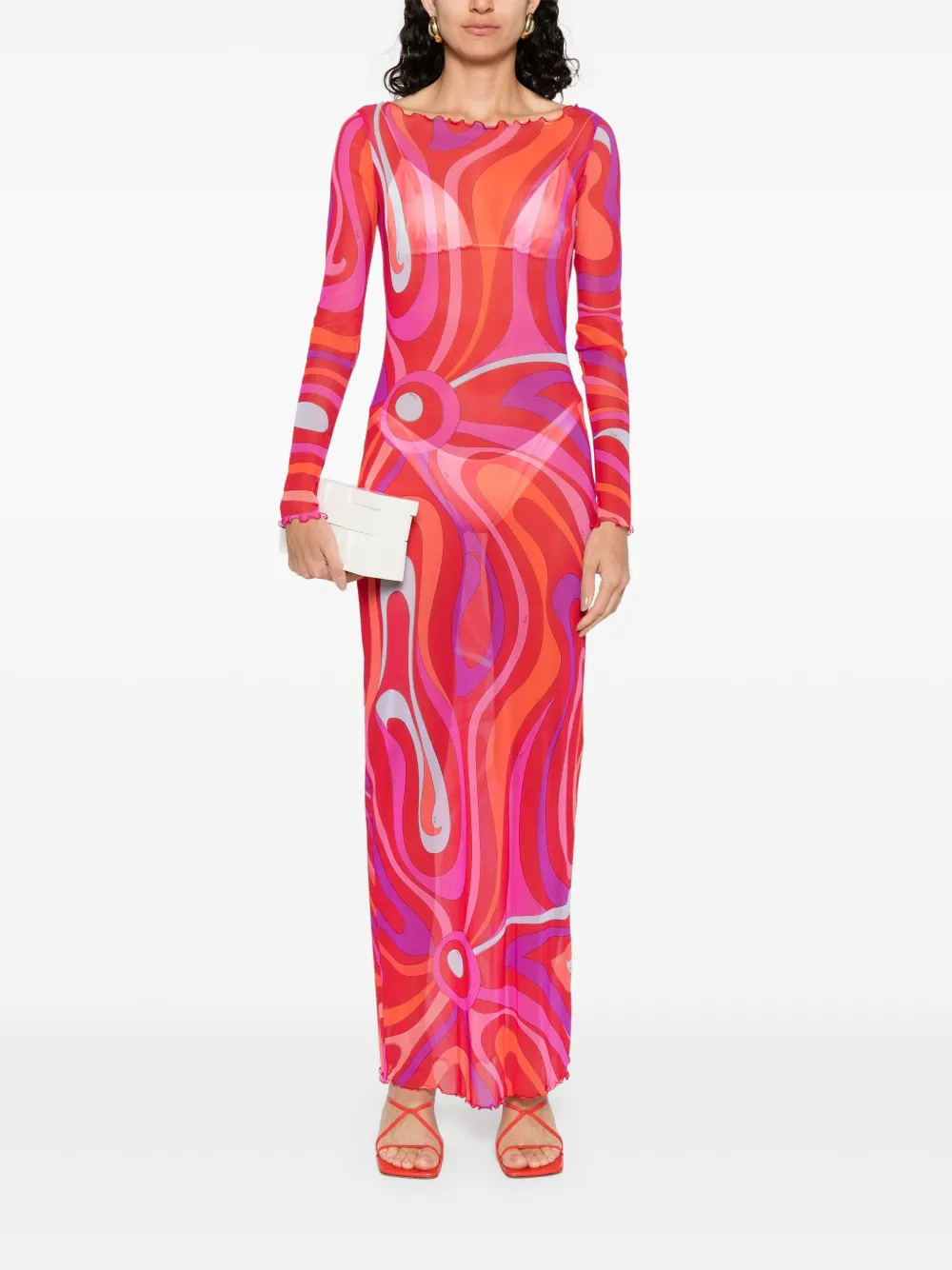 PUCCI Iride-print maxi dress - Roze