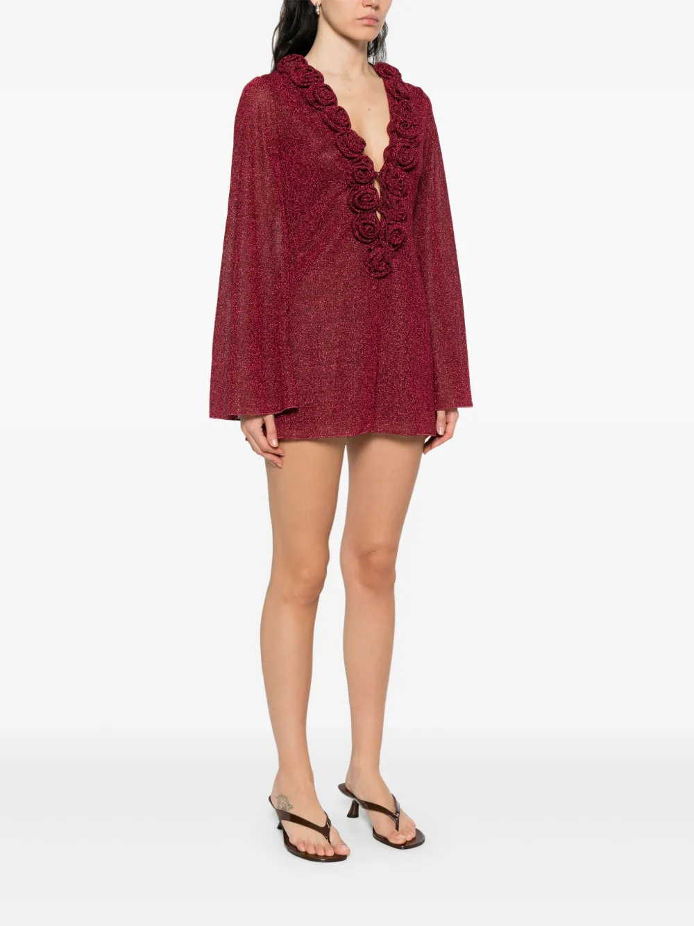 Oséree Lumière Rose mini-jurk Rood