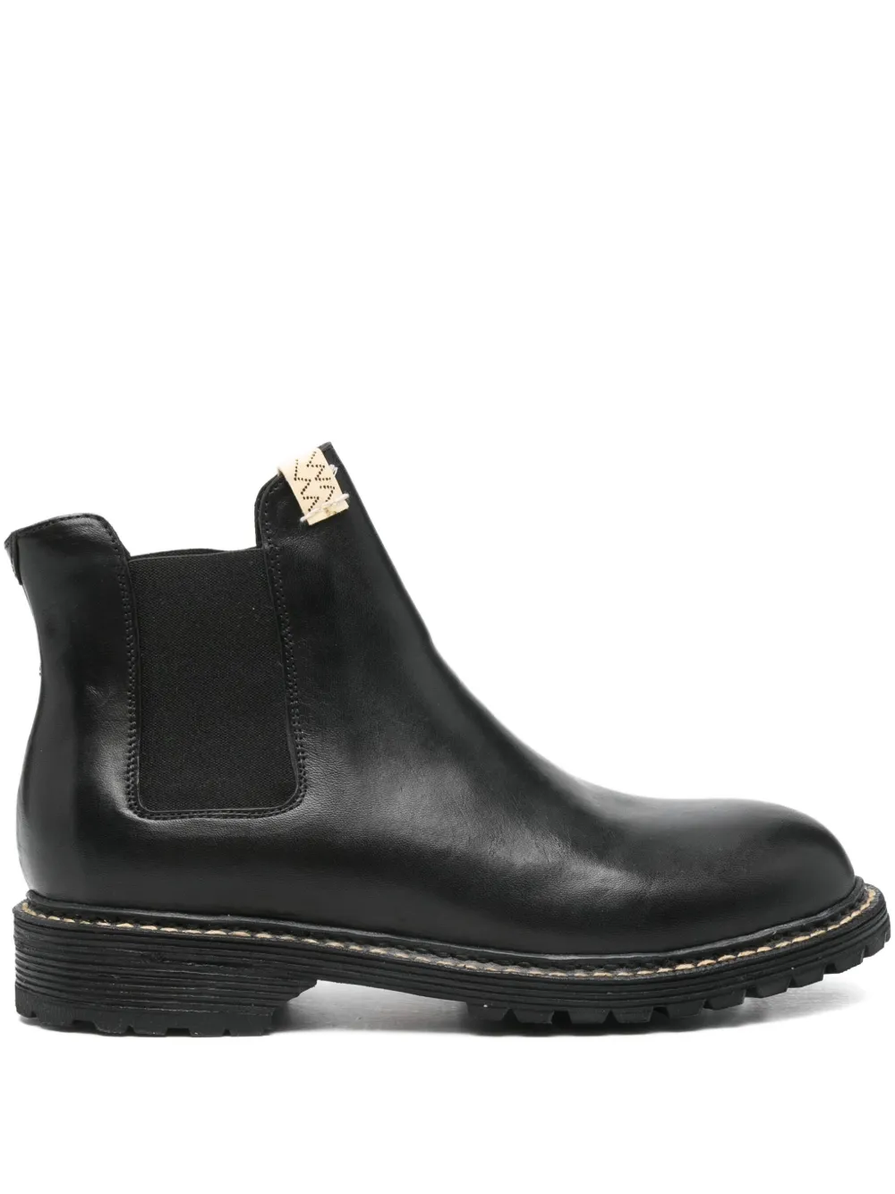 Visvim Gornergrat Mid-folk Chelsea Boot In Black