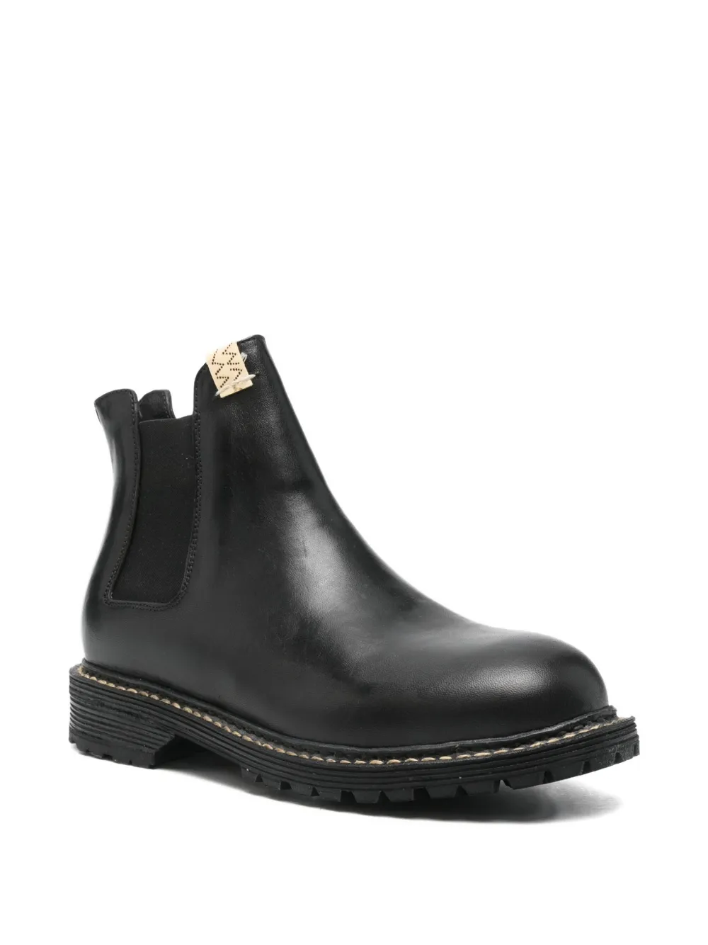 Visvim Gornergrat Mid-folk Chelsea Boot In Black
