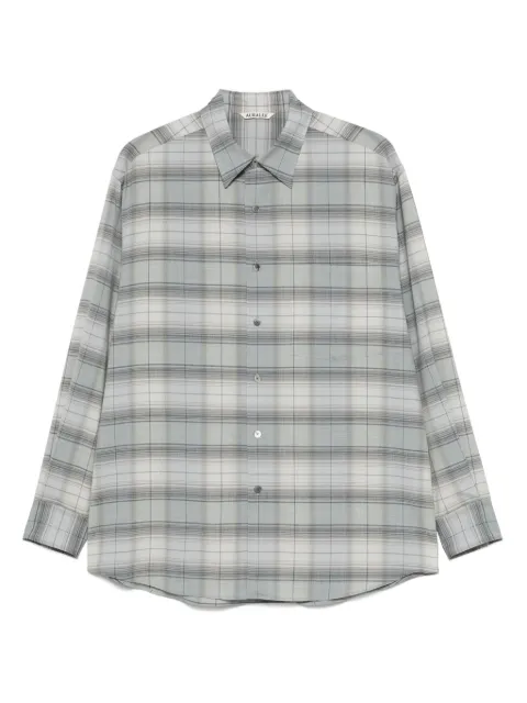 Auralee wool check shirt