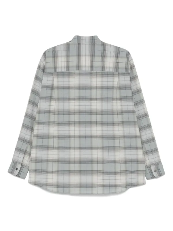 Auralee ウール チェック シャツ | ブルー | FARFETCH JP