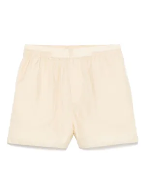 【新品タグ付】AURALEE SOFT RUBBER SHORTS White Drawstring Shorts by AURALEE on Sale