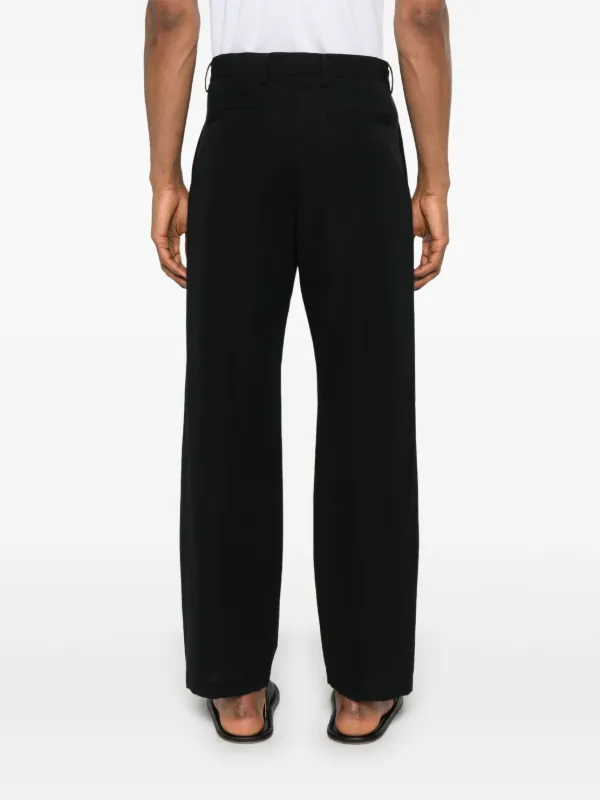 【関税込み】AURALEE Trousers Auralee pleated-detail Trousers | Black | FARFETCH