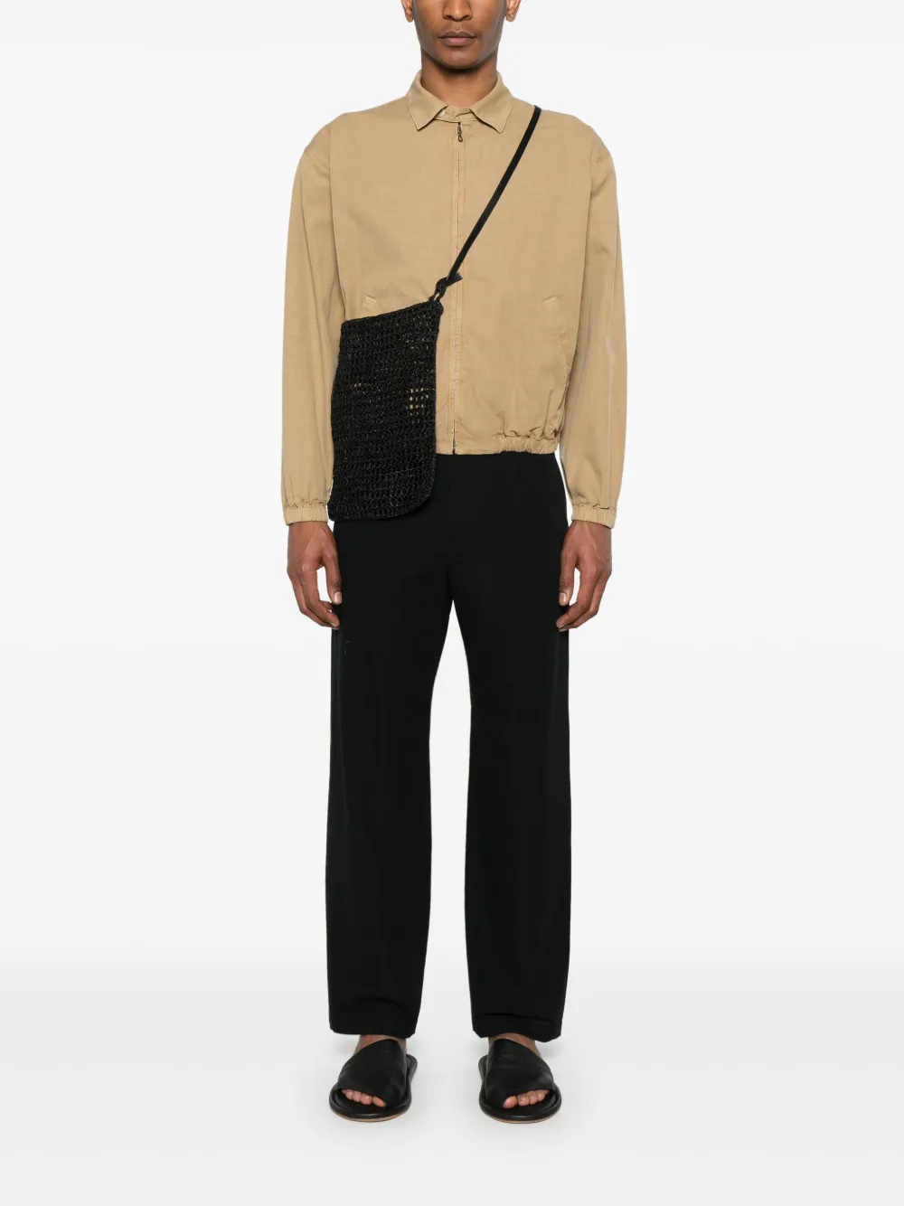 Auralee Broek met geplooid detail - Zwart