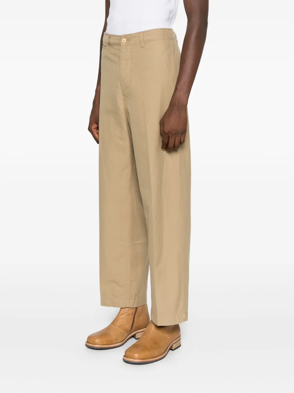 Visvim Button-fastening Chino Trousers In Brown