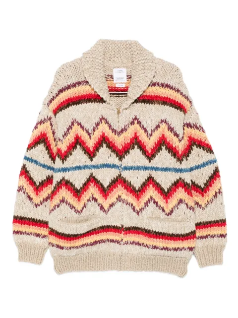 visvim zigzag-pattern knit cardigan
