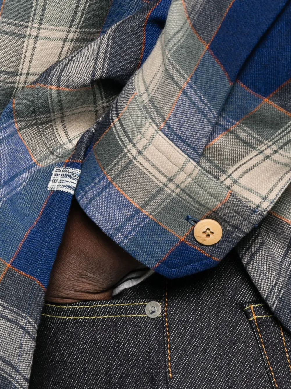 Visvim Lumber Check Long-sleeve Shirt In Blue