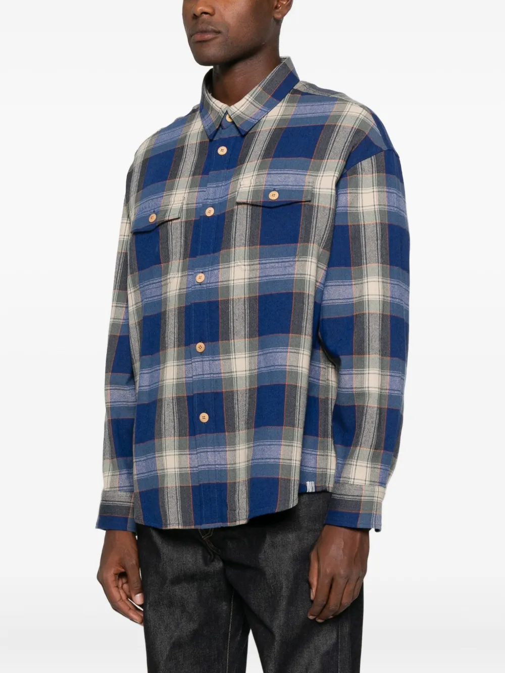Visvim Lumber Check Long-sleeve Shirt In Blue