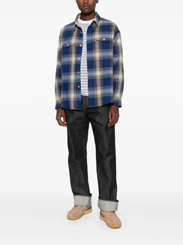 期間限定ビズビム ヴィズヴィム visvim Lumber Visvim Lumber チェック シャツ | ブルー | FARFETCH JP