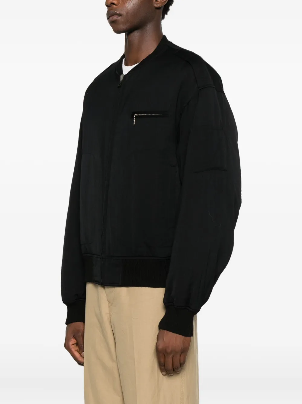 Visvim Zip-pocket Bomber Jacket In Black