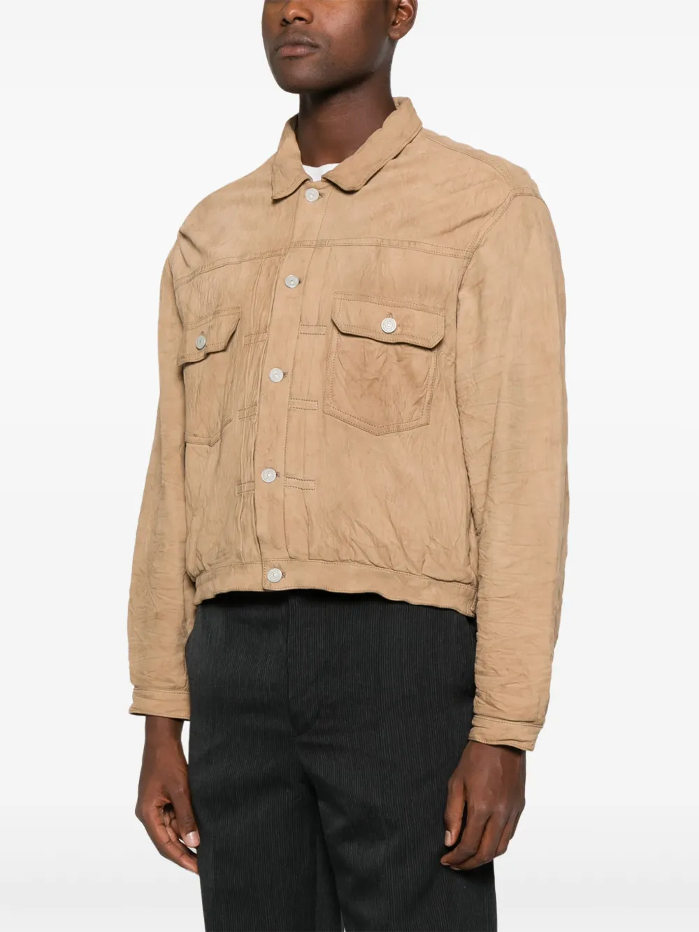 visvim Leren shirtjack Bruin