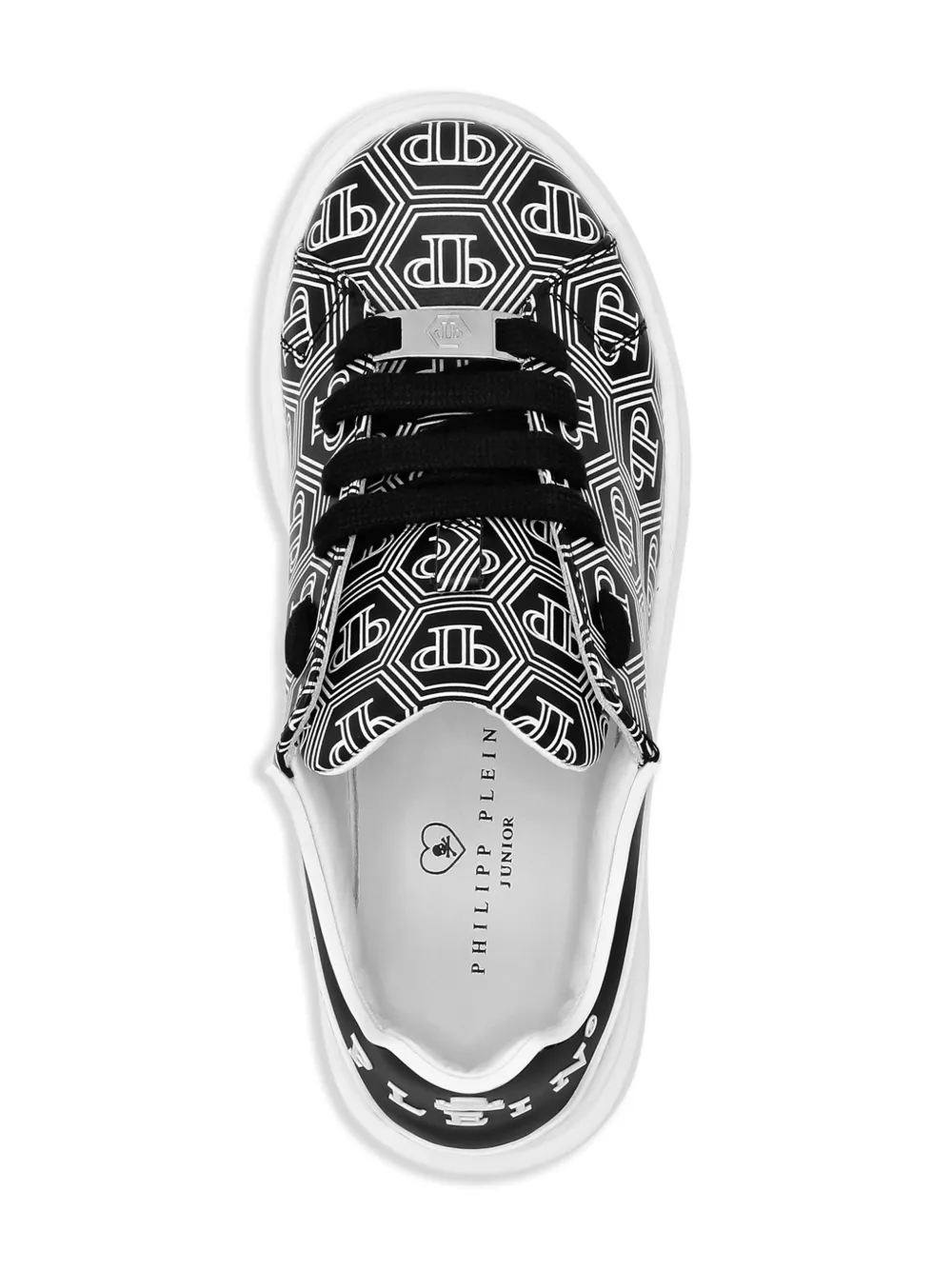Philipp Plein Low-top sneakers met monogram Zwart