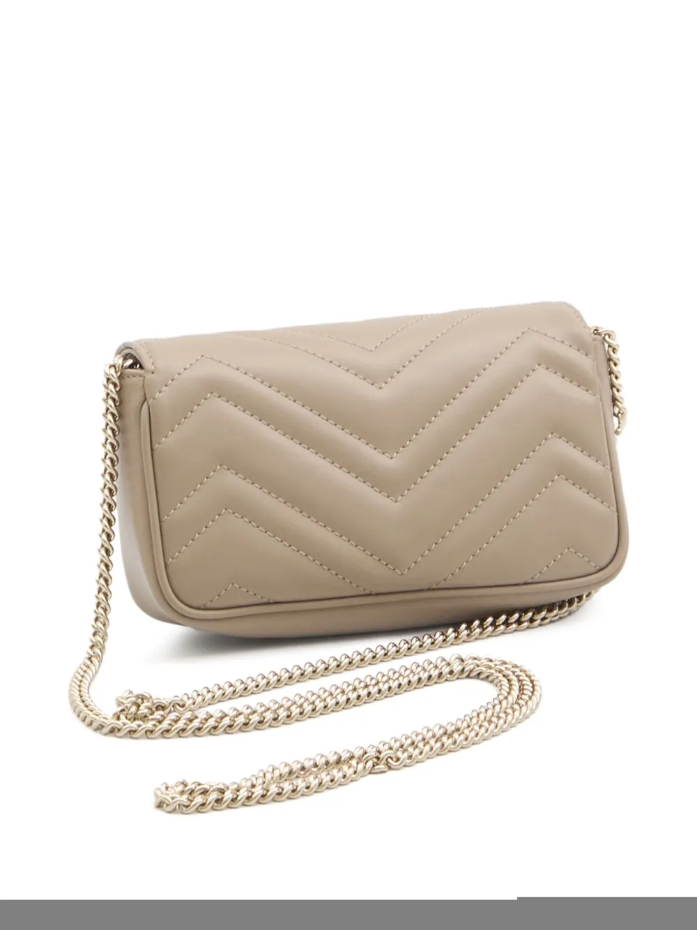 Gucci Super Mini Gg Marmont Bag In Neutrals