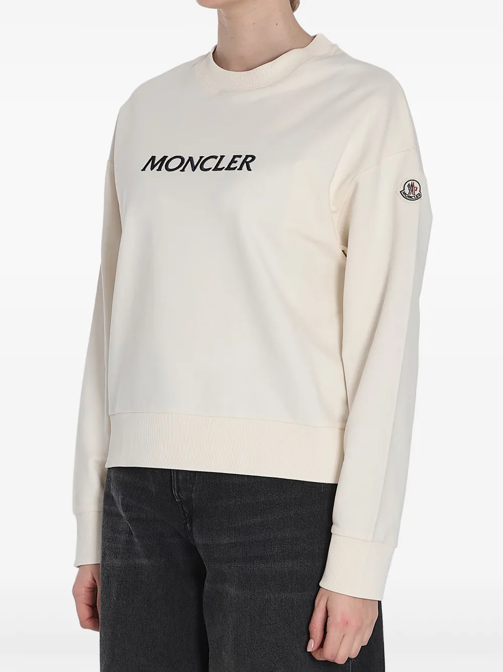 Moncler logo-print sweatshirt - Wit