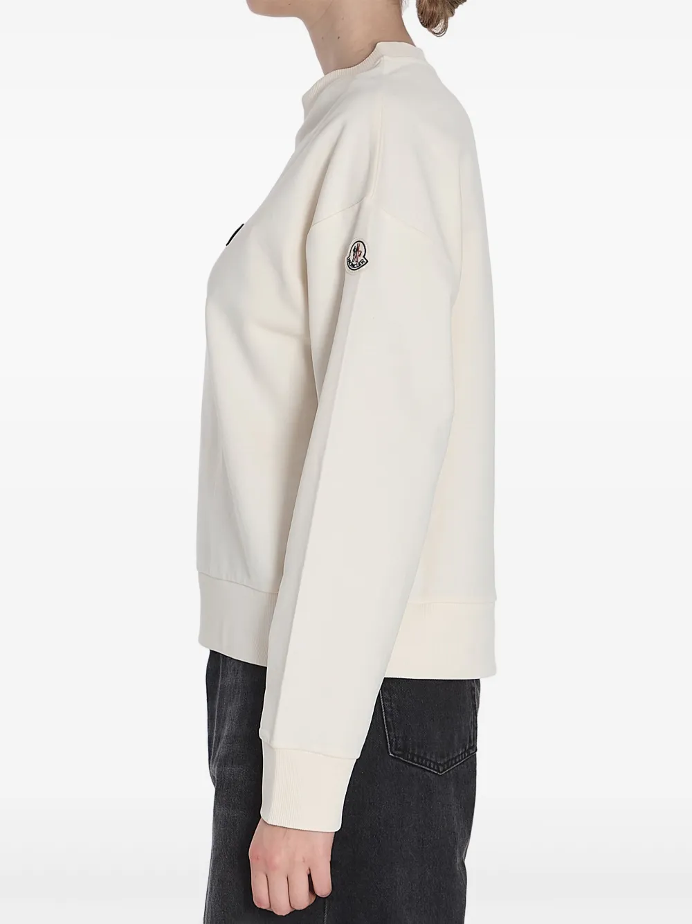 Moncler Sweater met logoprint Wit