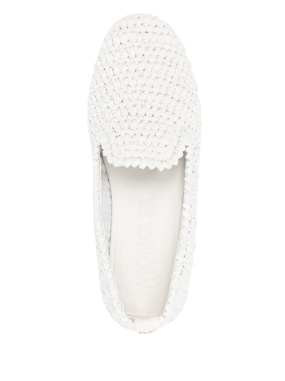 Moncler interwoven-design slippers White