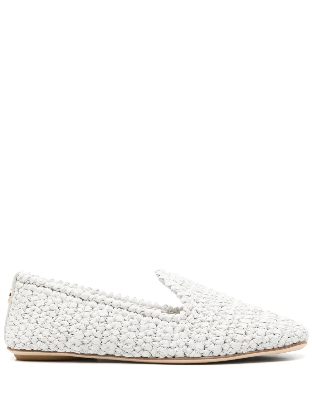 Moncler interwoven-design slippers White