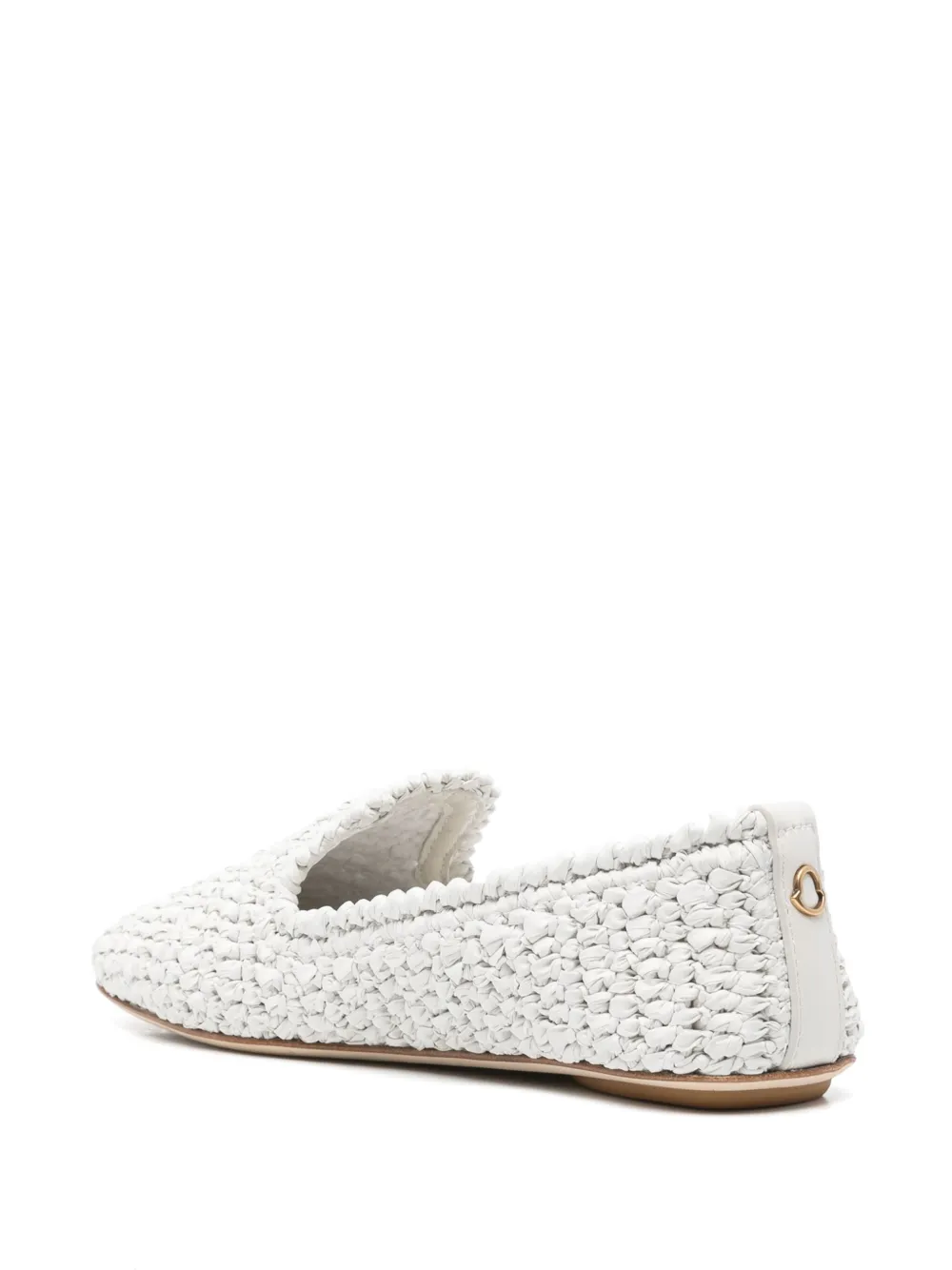 Moncler interwoven-design slippers White