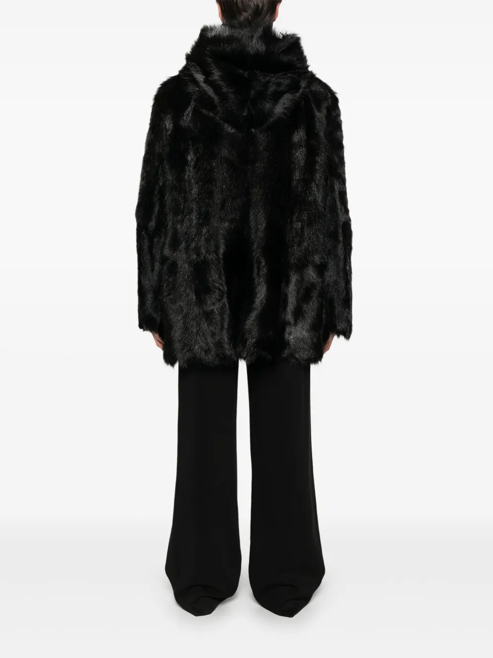 Jil Sander Lammy coat Zwart