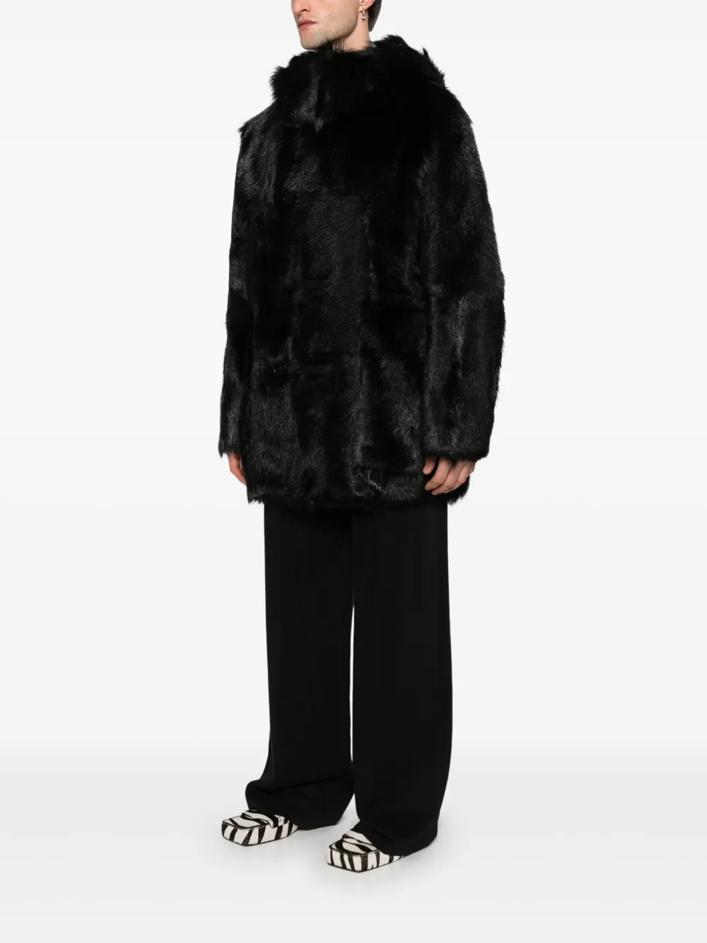 Jil Sander Lammy coat Zwart