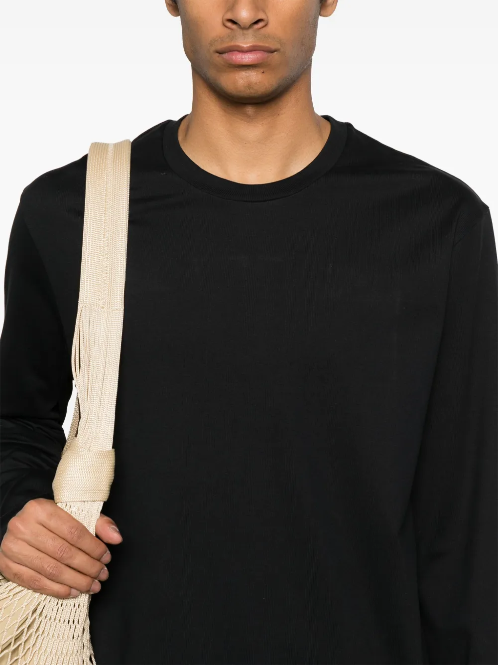 Jil Sander T-shirt met logoplakkaat Blauw