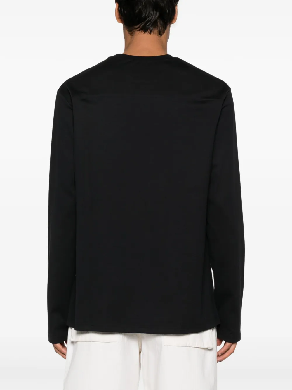 Jil Sander T-shirt met logoplakkaat Blauw