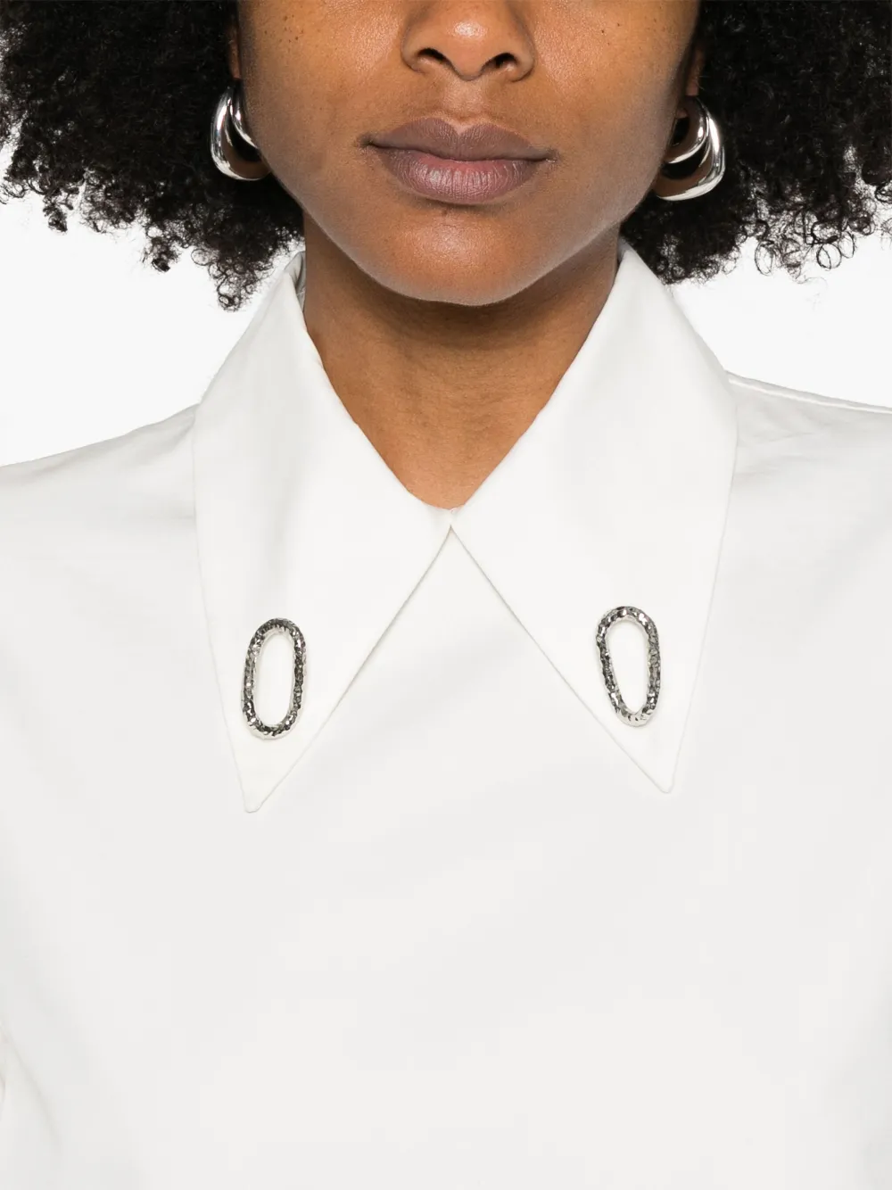 Jil Sander Jurk met hardware-detail Wit