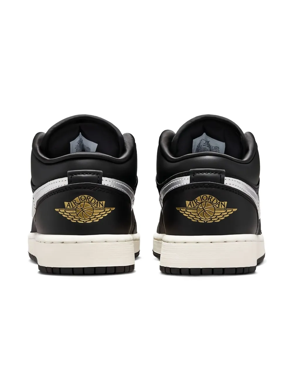 Jordan Kids Air Jordan 1 Low SE Black/Metallic Gold sneakers - Zwart