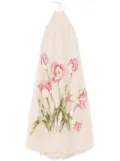 Amsale tulip sequin appliqué halter dress - Neutrals