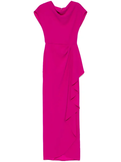 Amsale vestido de fiesta drapeado