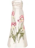 Amsale sequin appliqué gown dress - Neutrals