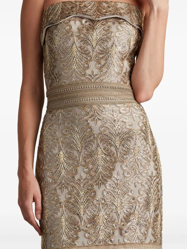 新作 Tadashi shoji パーティードレス Abey Tiered Sequin Gown Abey Tiered Sequin Embroidered Gown | Tadashi Shoji