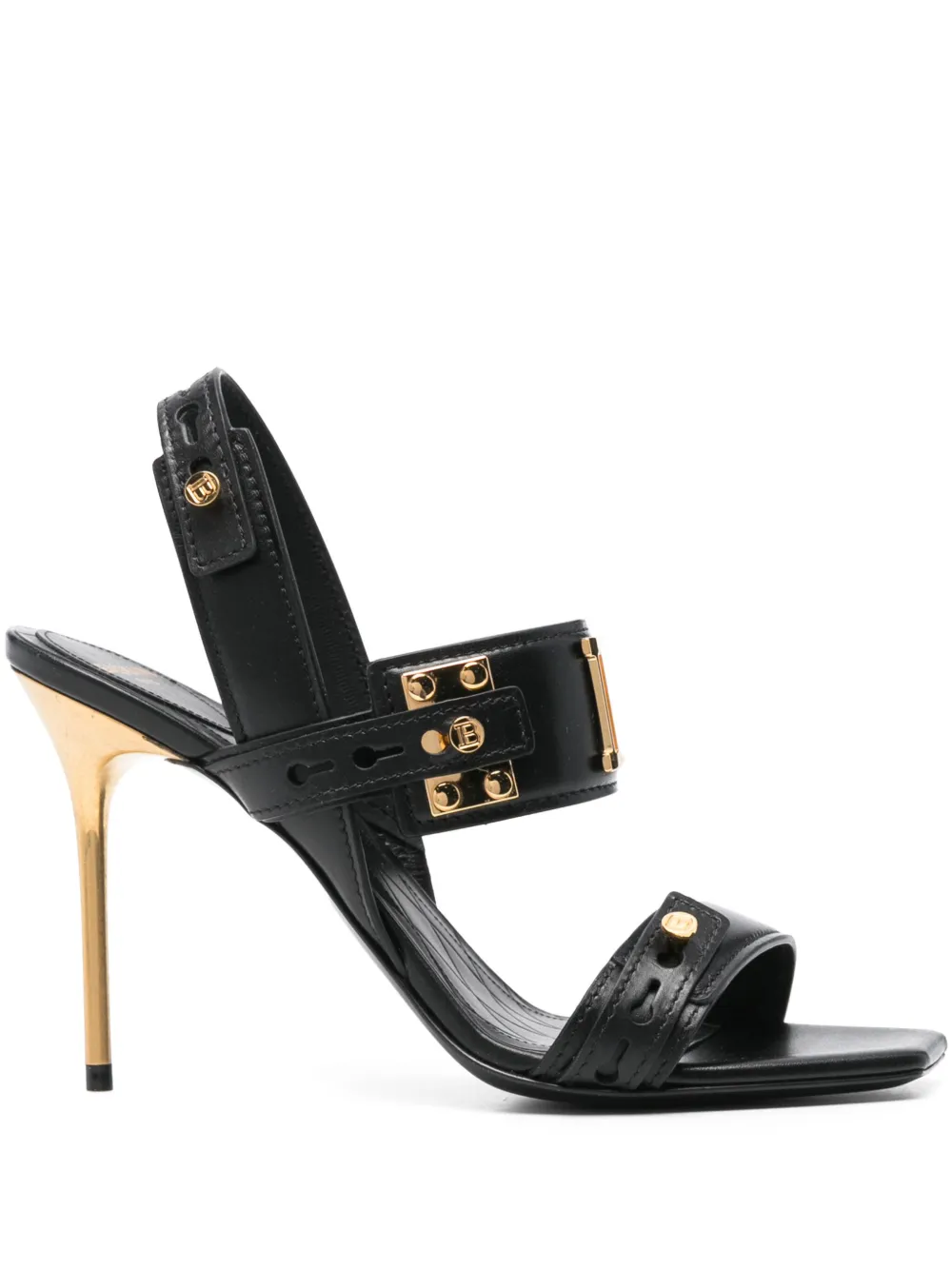 Balmain 100 mm sandalen met B-logo Zwart