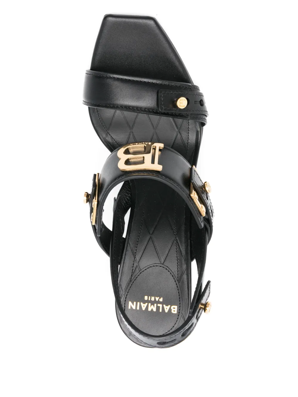 Balmain 100 mm sandalen met B-logo Zwart