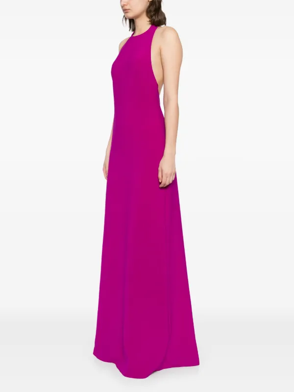 amsale crepe bridesmaid dress Amsale Long Bridesmaid Dress Jade Crepe Fawn