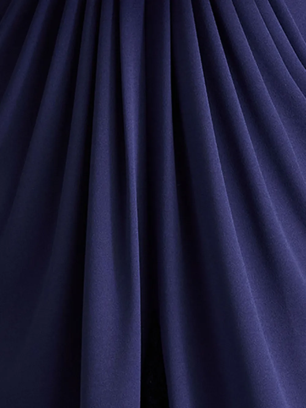 Tadashi Shoji Floral Embroidery Long Sleeve Mixed Media Gown In Blau