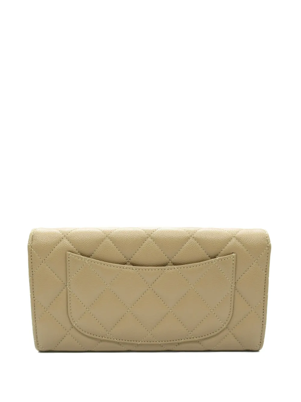 CHANEL Pre-Owned 2021s Classic Flap long wallet - Beige